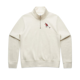 Women's Half Zip Crew | Sid | Ecru